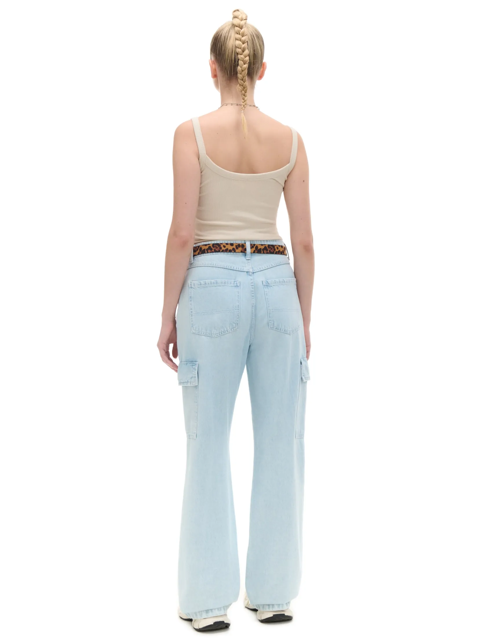 Outlet Błękitne jeansy baggy Jeansy