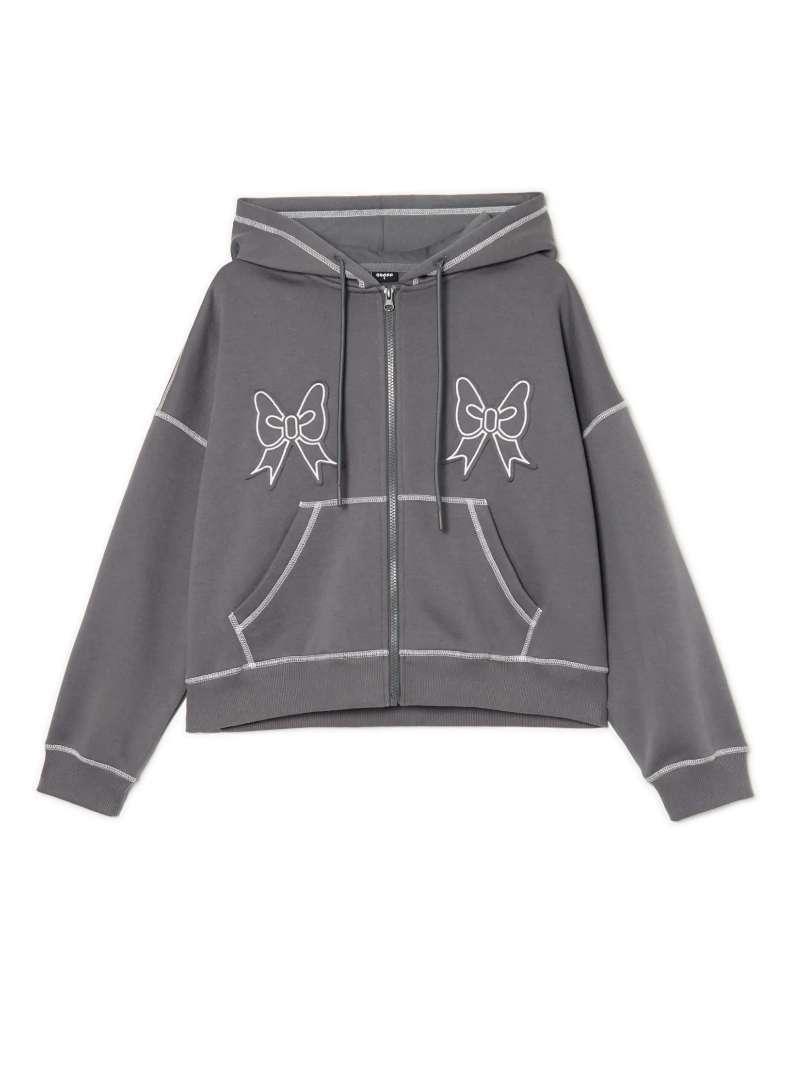 Best Bluza hoddie z kontrastowymi przeszyciami Bluzy