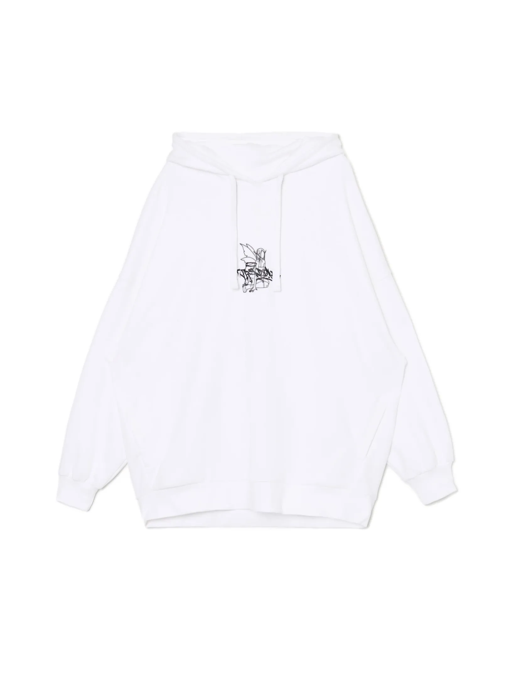 Fashion Bluza hoodie oversize z nadrukiem Bluzy