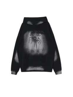 Sale Bluza hoodie z motywem pająka Bluzy