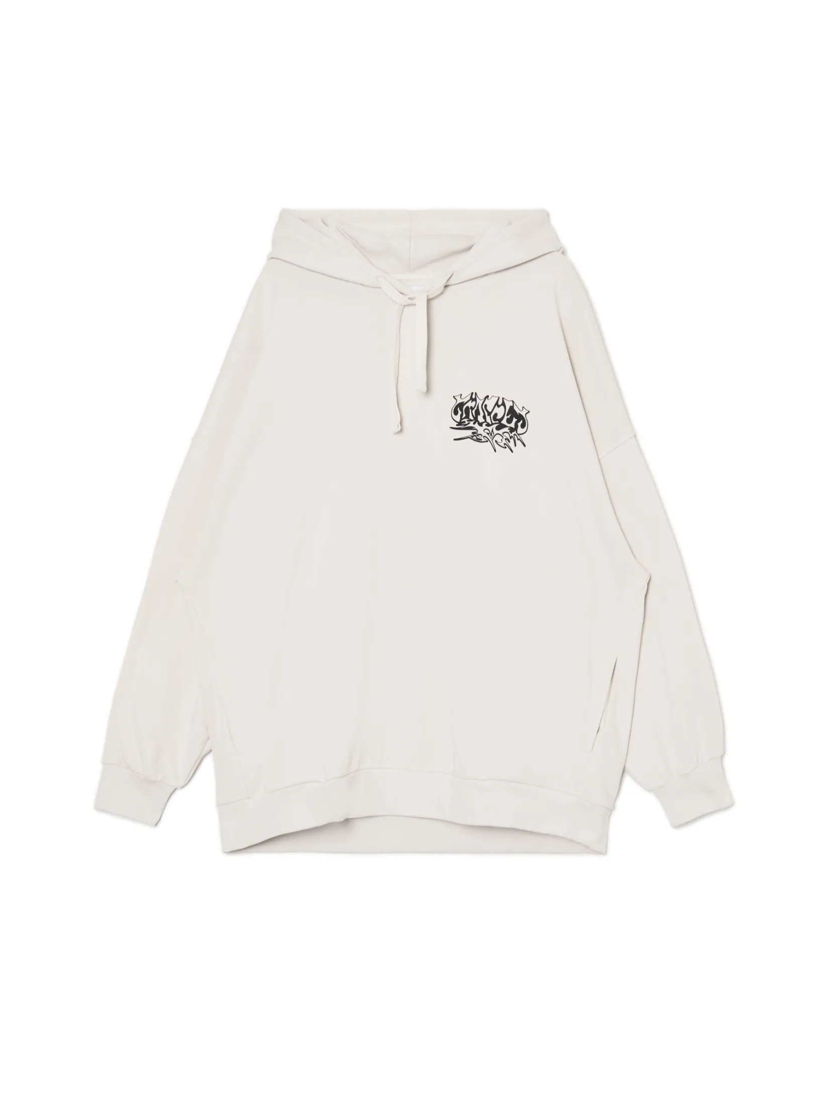 Best Bluza oversize z kapturem i nadrukiem Bluzy