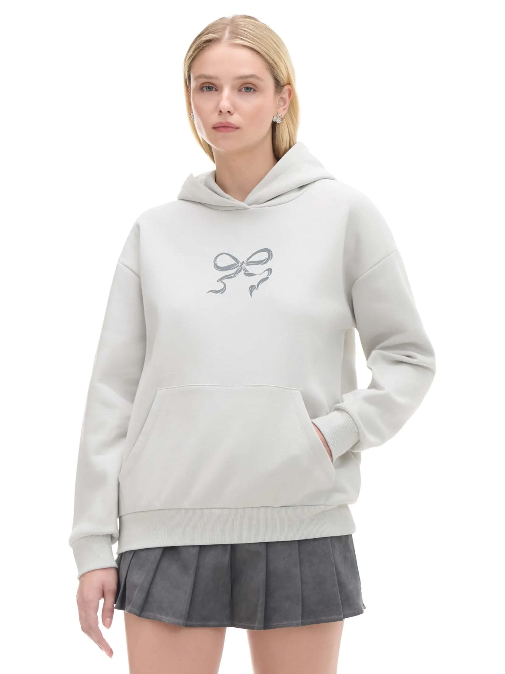 Fashion Bluza z motywem kokardy Bluzy
