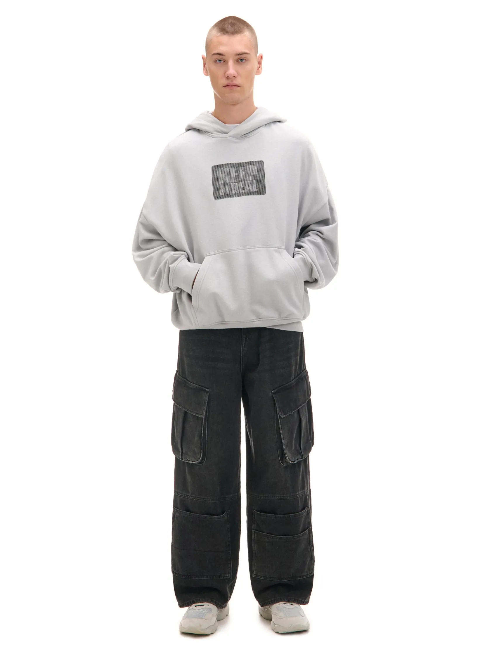 Sale Bluza z napisem Keep It Real Bluzy