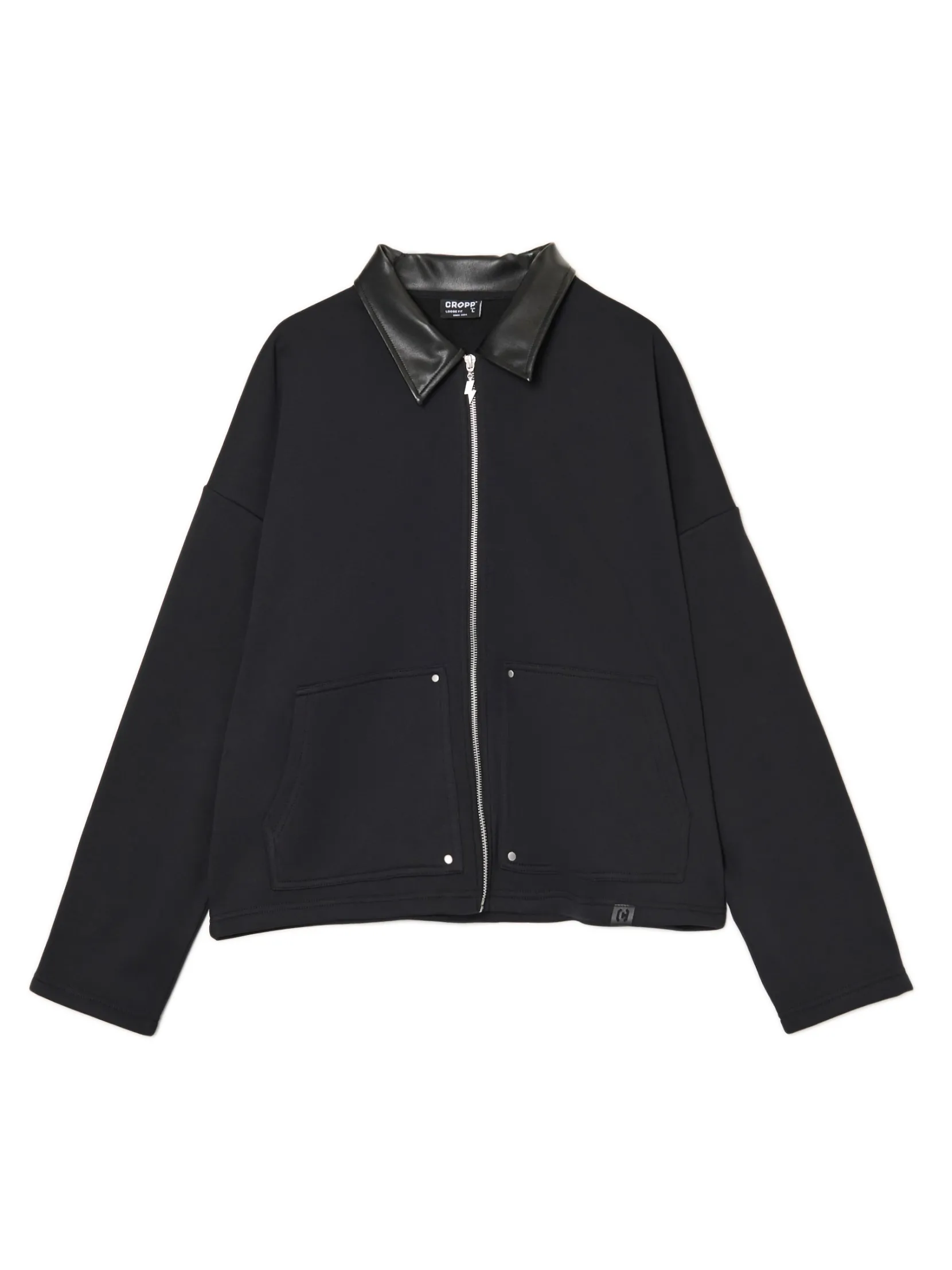 Clearance Bluza ze skórzanym kołnierzykiem Bluzy