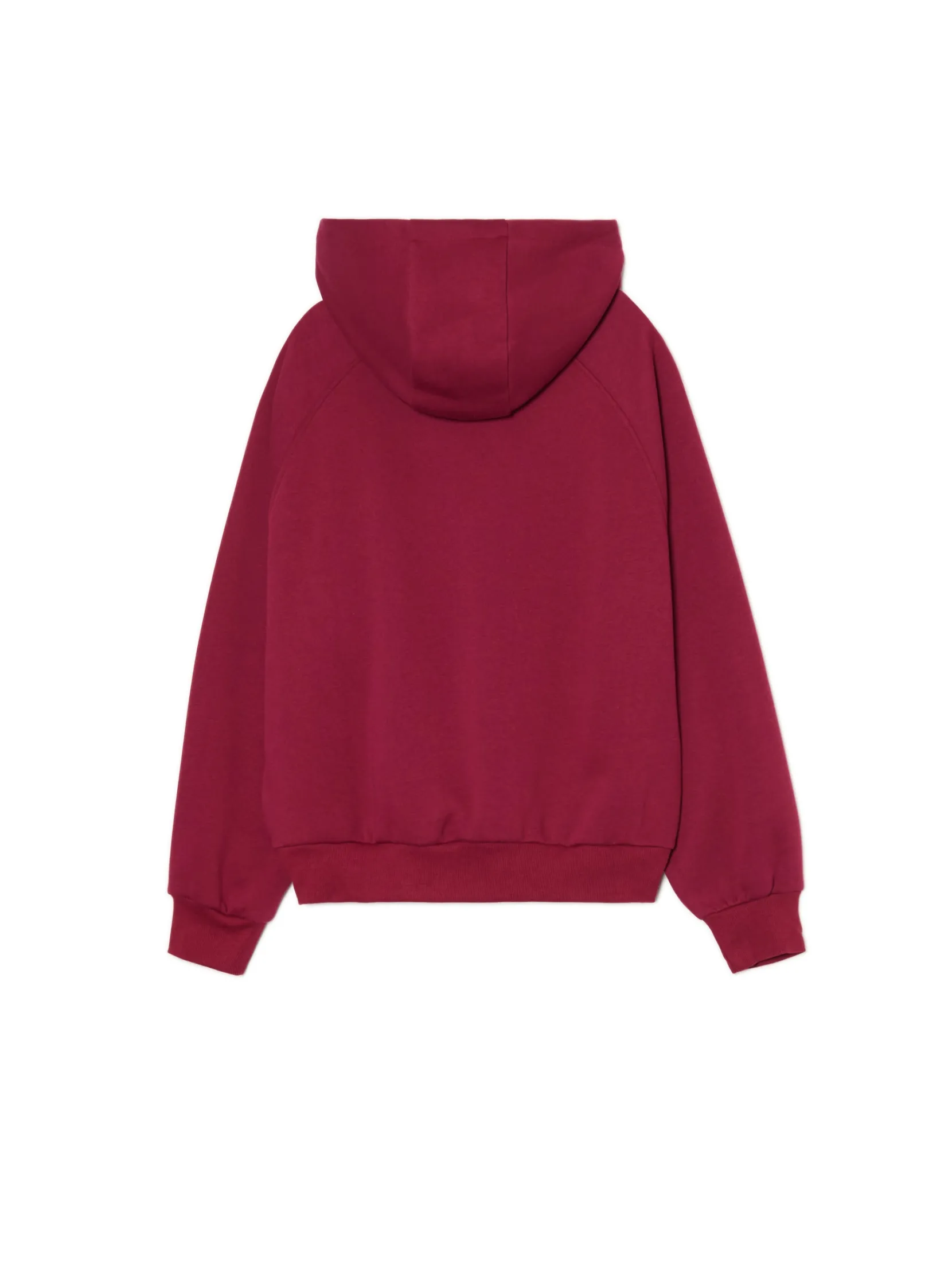 New Bordowa bluza z kapturem i nadrukiem Bluzy|Sety