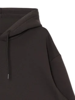New Brązowa bluza regular z kapturem Bluzy|Sety