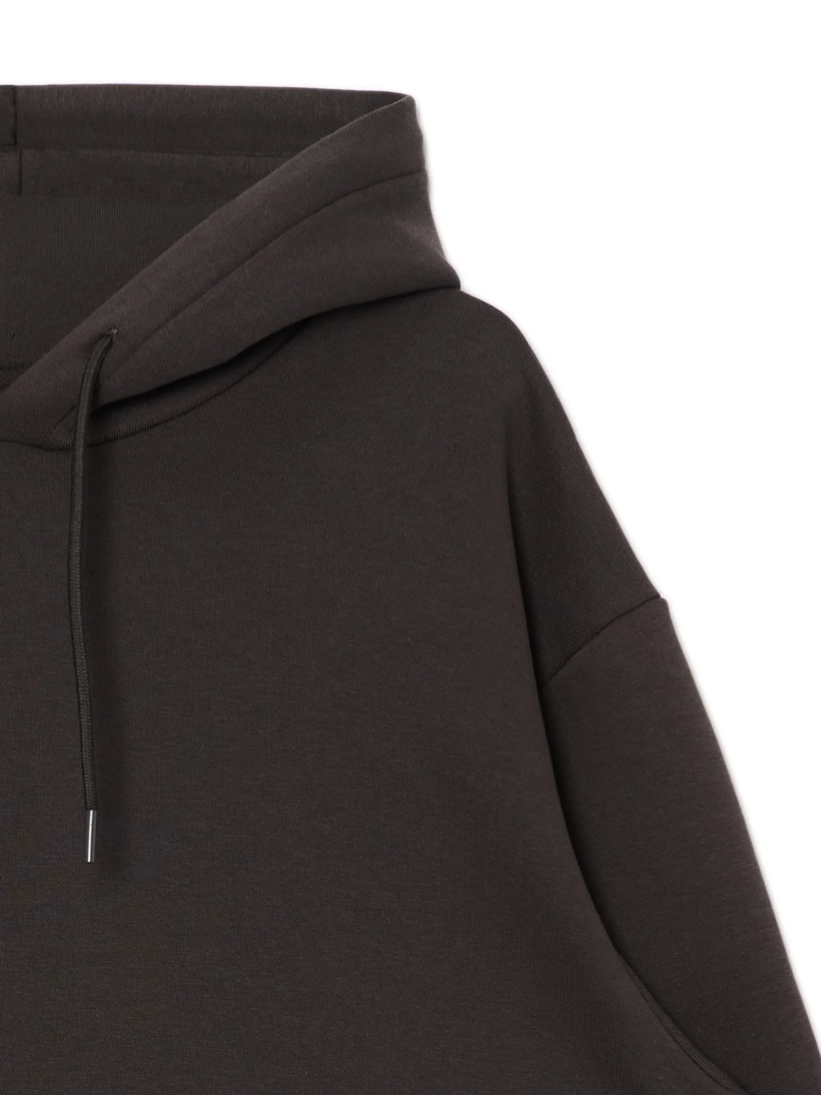 New Brązowa bluza regular z kapturem Bluzy|Sety