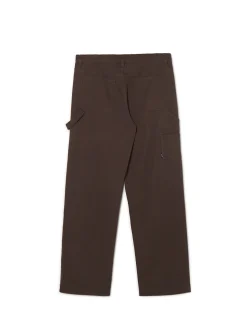 New Brązowe spodnie wide leg Baggy|Spodnie