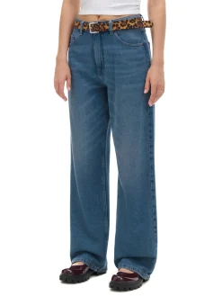 Sale Ciemnoniebieskie jeansy baggy Jeansy