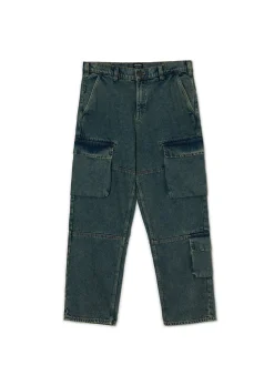 Discount Ciemnoe jeansy wide leg Jeansy