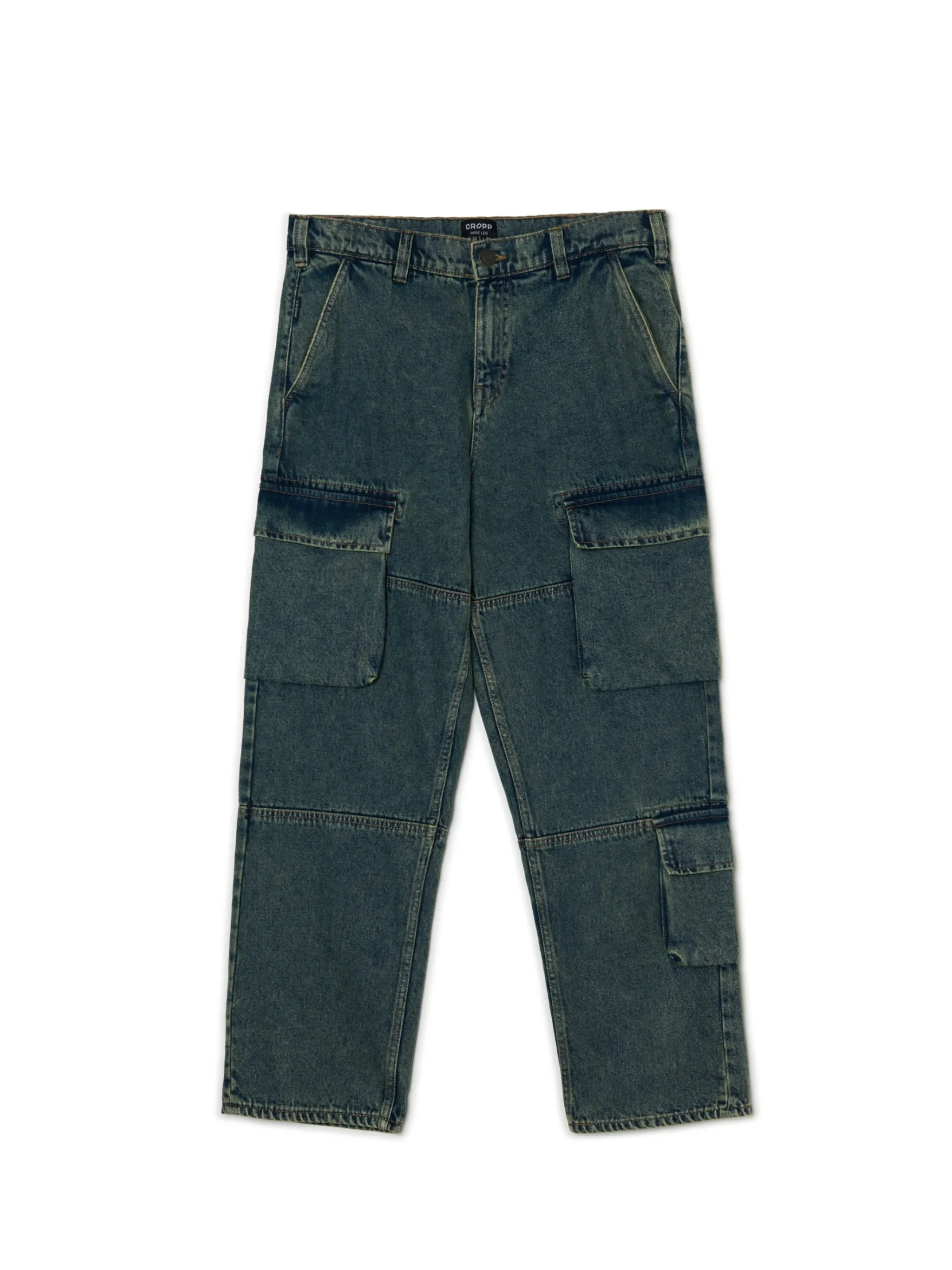 Discount Ciemnoe jeansy wide leg Jeansy