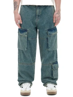 Discount Ciemnoe jeansy wide leg Jeansy