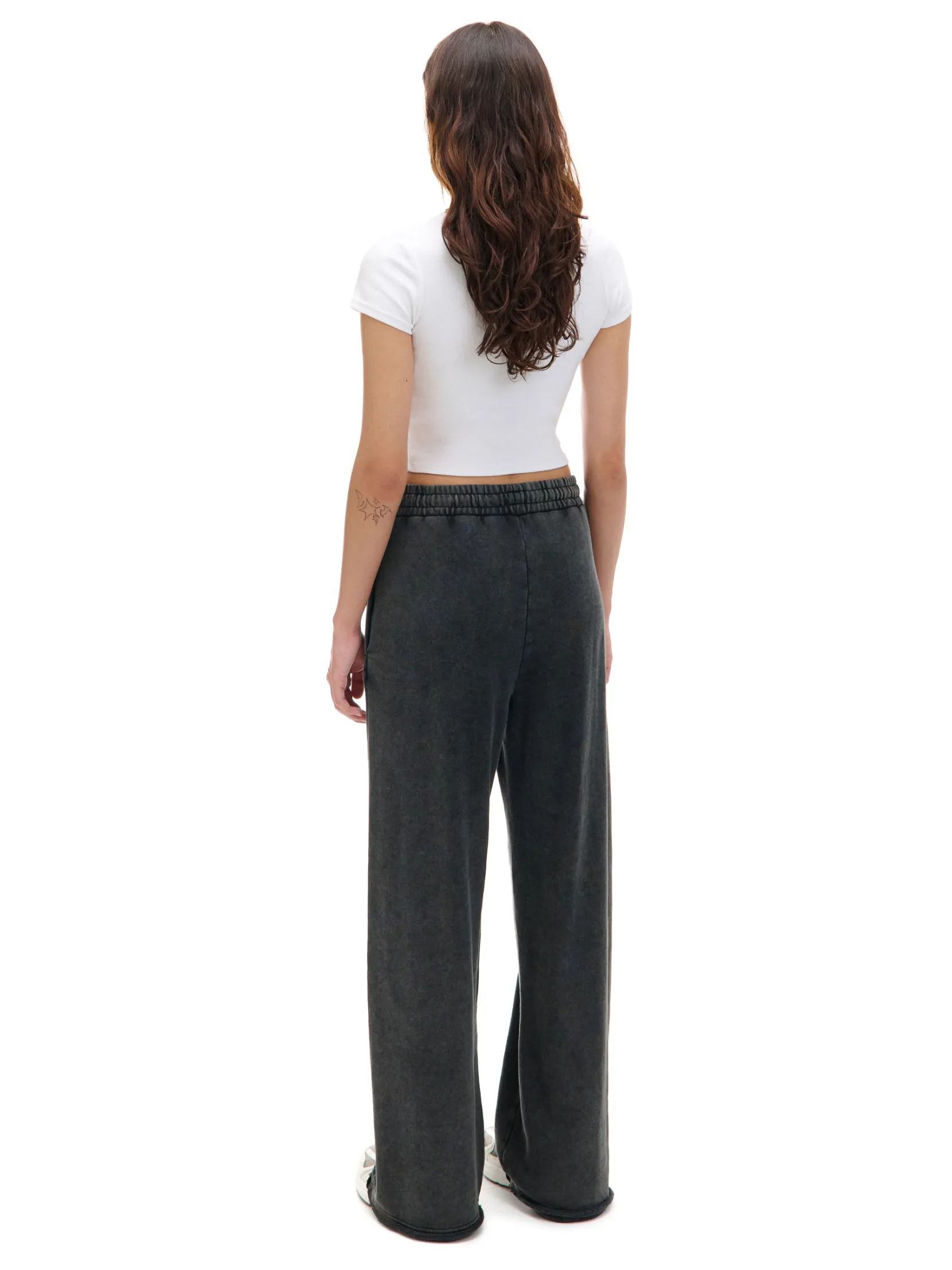 Clearance Ciemnoszare spodnie wide leg Spodnie|Sety