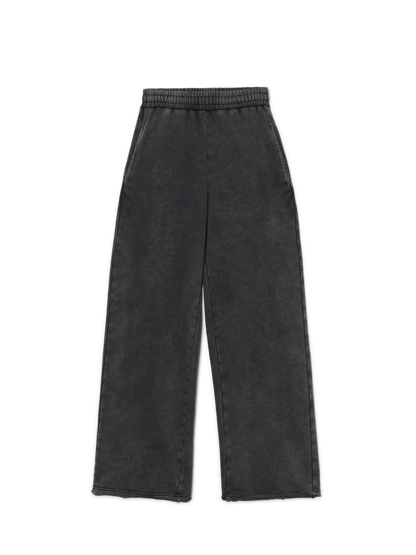 Clearance Ciemnoszare spodnie wide leg Spodnie|Sety