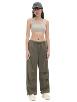 Outlet Ciemnozielone jeansy parachute Jeansy