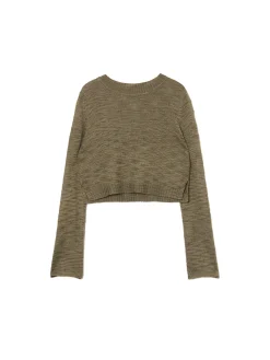 Best Ciemno krótki sweter Swetry
