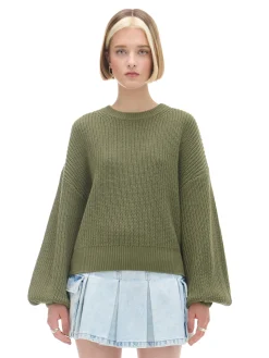 Clearance Ciemno sweter z szerokim rękawem Swetry