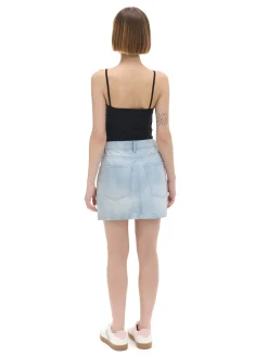 Hot Cieniowana jasna jeansowa spódnica Spódnice