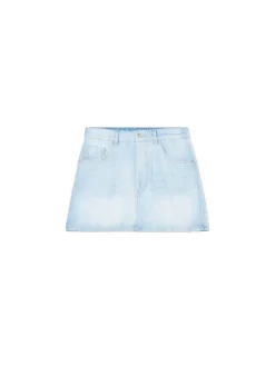 Hot Cieniowana jasna jeansowa spódnica Spódnice