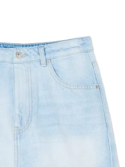 Hot Cieniowana jasna jeansowa spódnica Spódnice