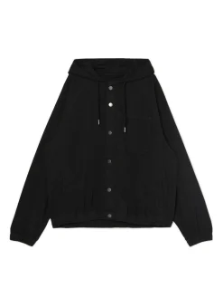 Sale Czarna bawełniana katanka Kurtki, Płaszcze|Denim