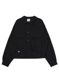 Clearance Czarna bawełniana kurtka katanka Kurtki, Płaszcze|Denim