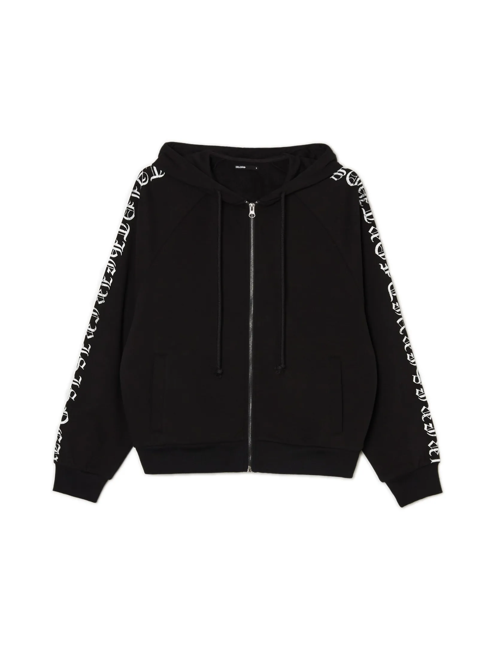 Best Czarna bluza hoodie z motywem skrzydeł Bluzy