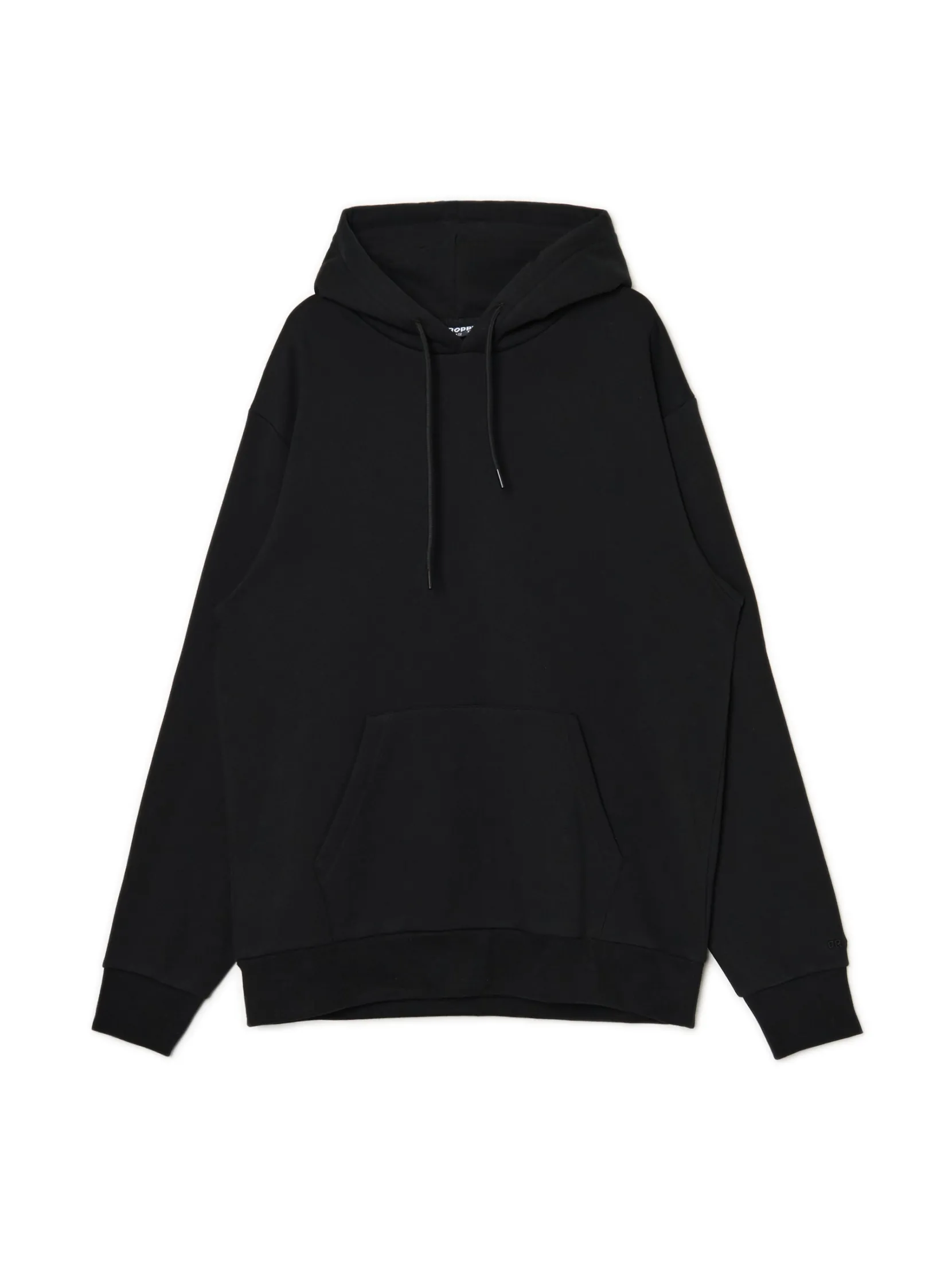 Clearance Czarna bluza regular z kapturem Bluzy|Sety