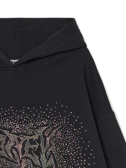 Discount Czarna bluza z aplikacją Bluzy