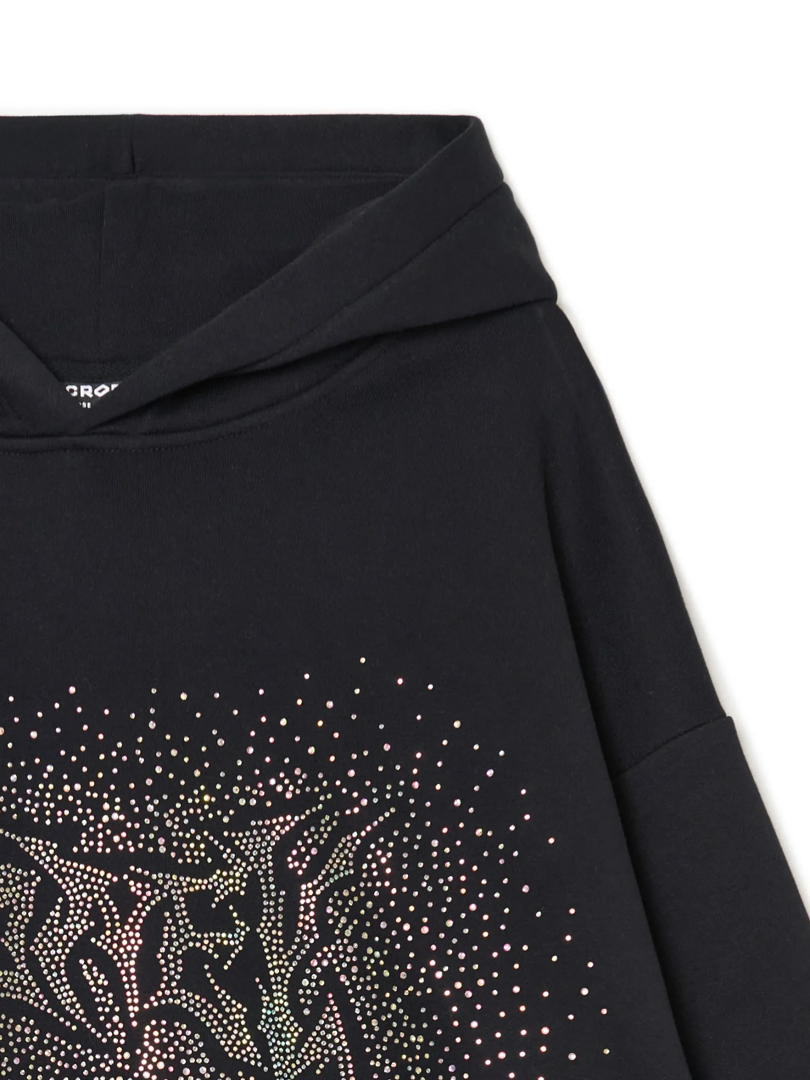 Discount Czarna bluza z aplikacją Bluzy
