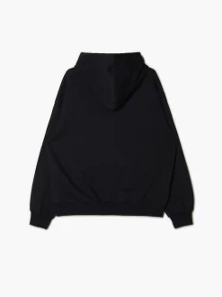 Sale Czarna bluza z kapturem i aplikacją Bluzy
