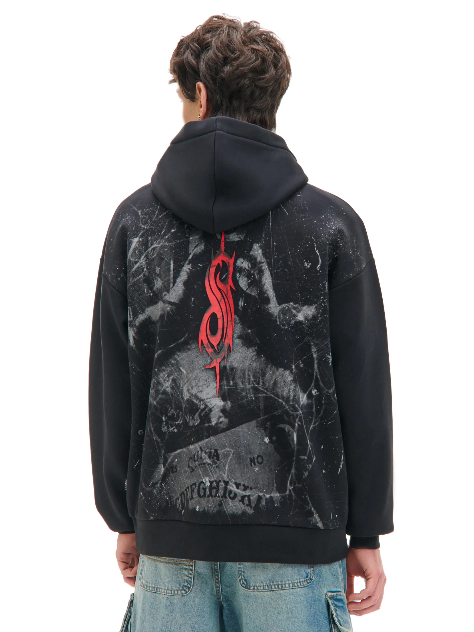 Fashion Czarna bluza z kapturem Slipknot Bluzy