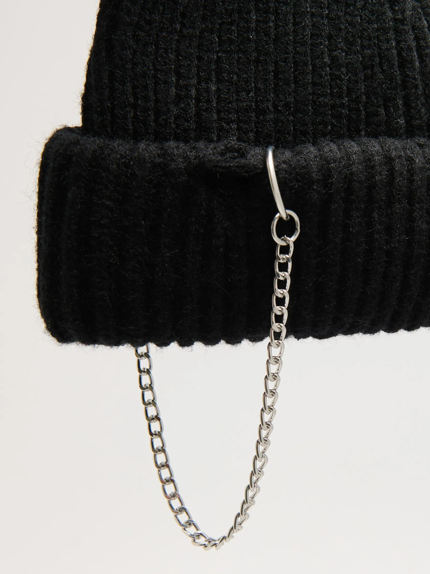 Fashion Czarna czapka docker z dzianiny Czapki