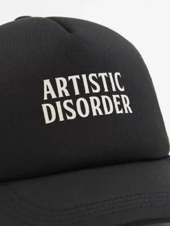 Clearance Czarna czapka trucker Czapki