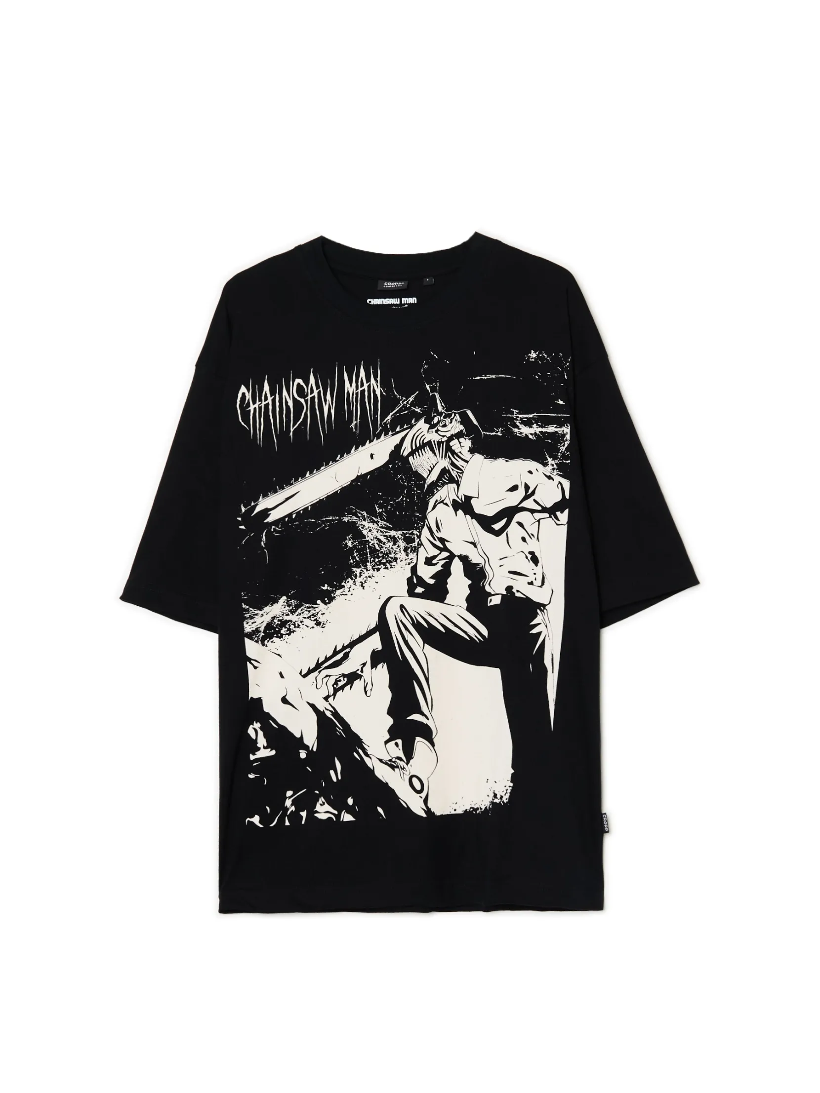 Discount Czarna koszulka Chainsaw Man Koszulki