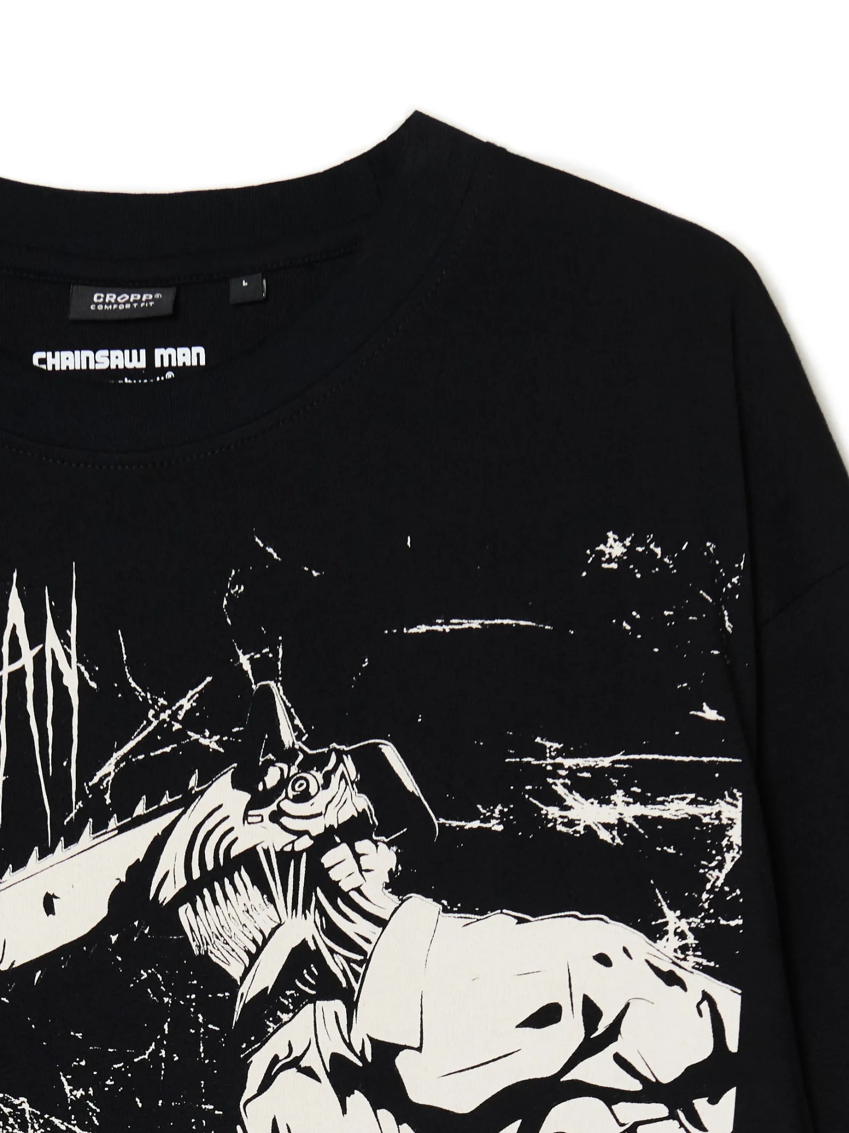 Discount Czarna koszulka Chainsaw Man Koszulki