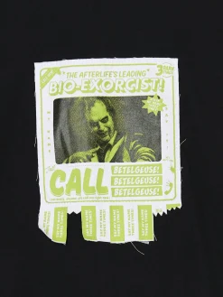 Sale Czarna koszulka z aplikacją Beetlejuice UNISEX Koszulki|Unisex