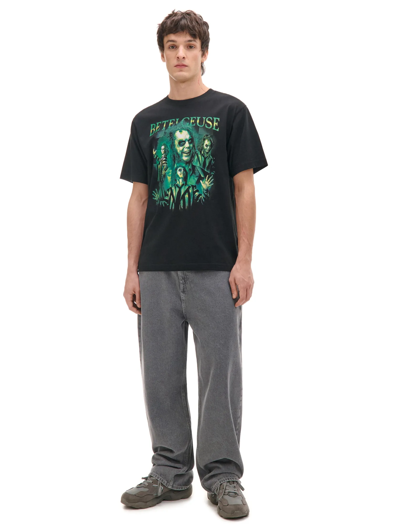 Best Czarna koszulka z nadrukiem Beetlejuice UNISEX Koszulki|Unisex