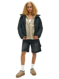 Fashion Czarna kurtka puffer Kurtki, Płaszcze