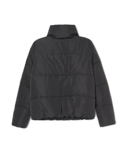 Fashion Czarna kurtka puffer Kurtki, Płaszcze