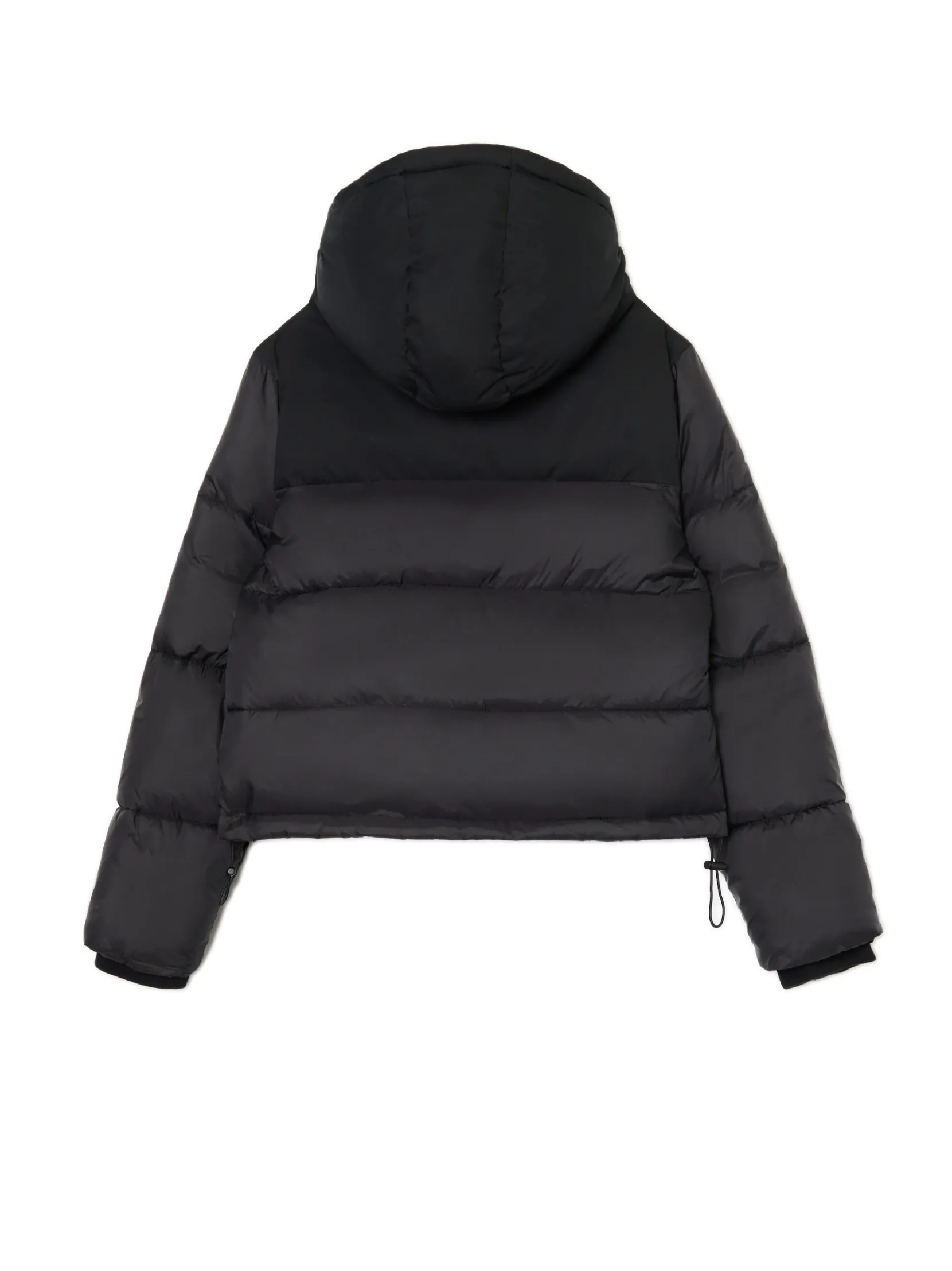 Outlet Czarna kurtka puffer z gładkim karczkiem Kurtki, Płaszcze