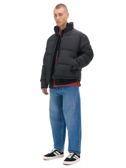 New Czarna kurtka puffer ze stójką Kurtki Zimowe|Kurtki, Płaszcze
