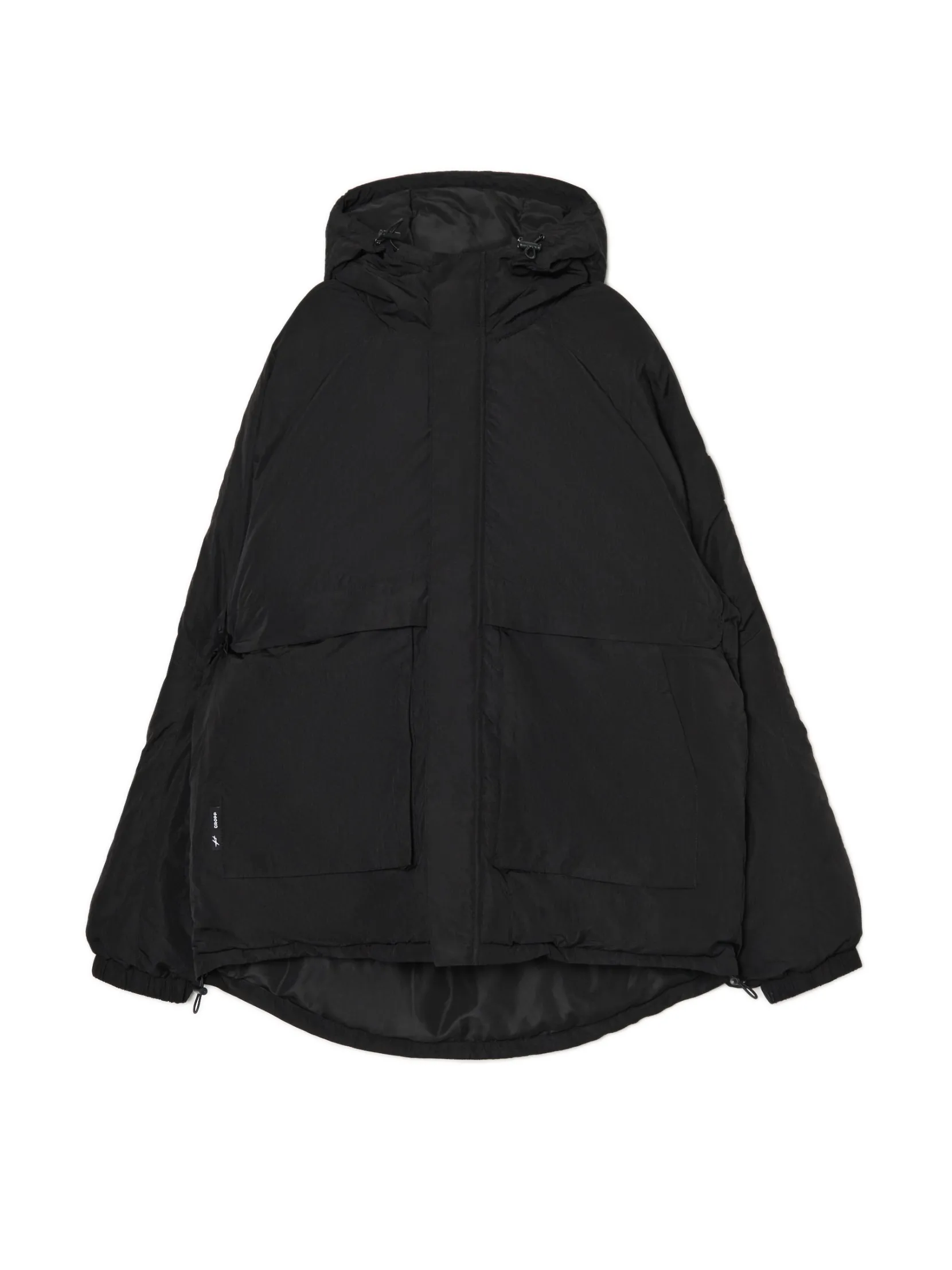 Discount Czarna kurtka z kapturem Kurtki Zimowe|Kurtki, Płaszcze