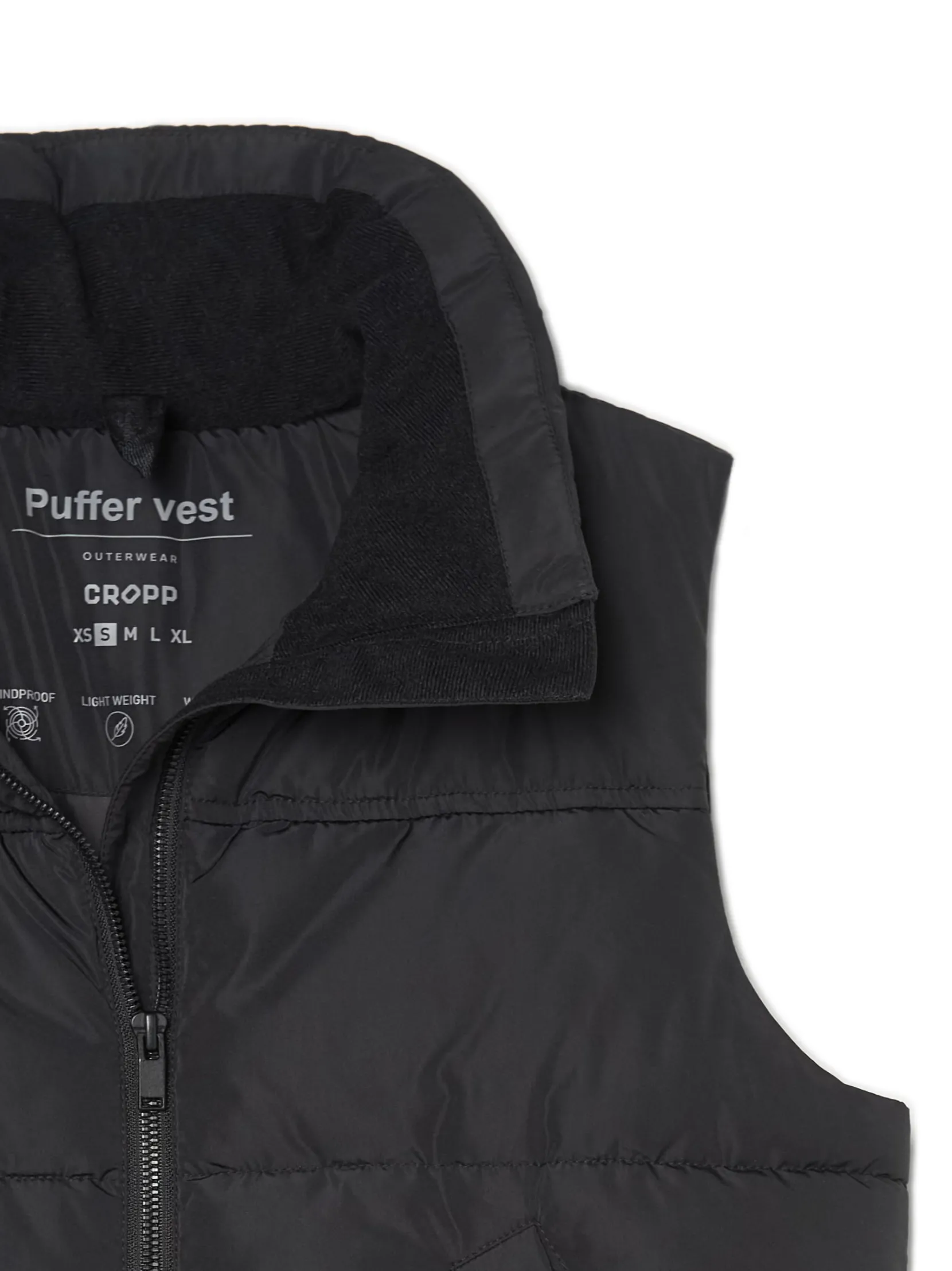 Fashion Czarna pikowana kamizelka Kurtki, Płaszcze