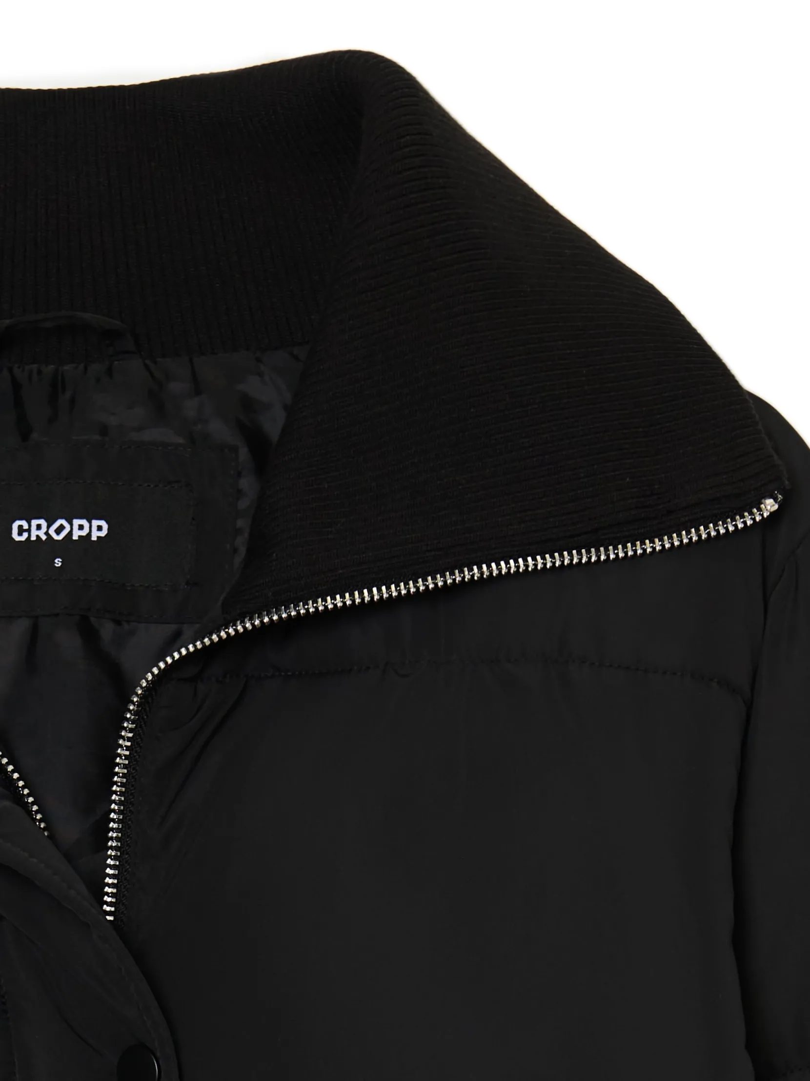Clearance Czarna pikowana kurtka bomber Kurtki, Płaszcze