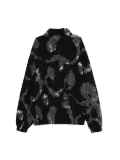 Fashion Czarna polarowa bluza ze stójką Bluzy