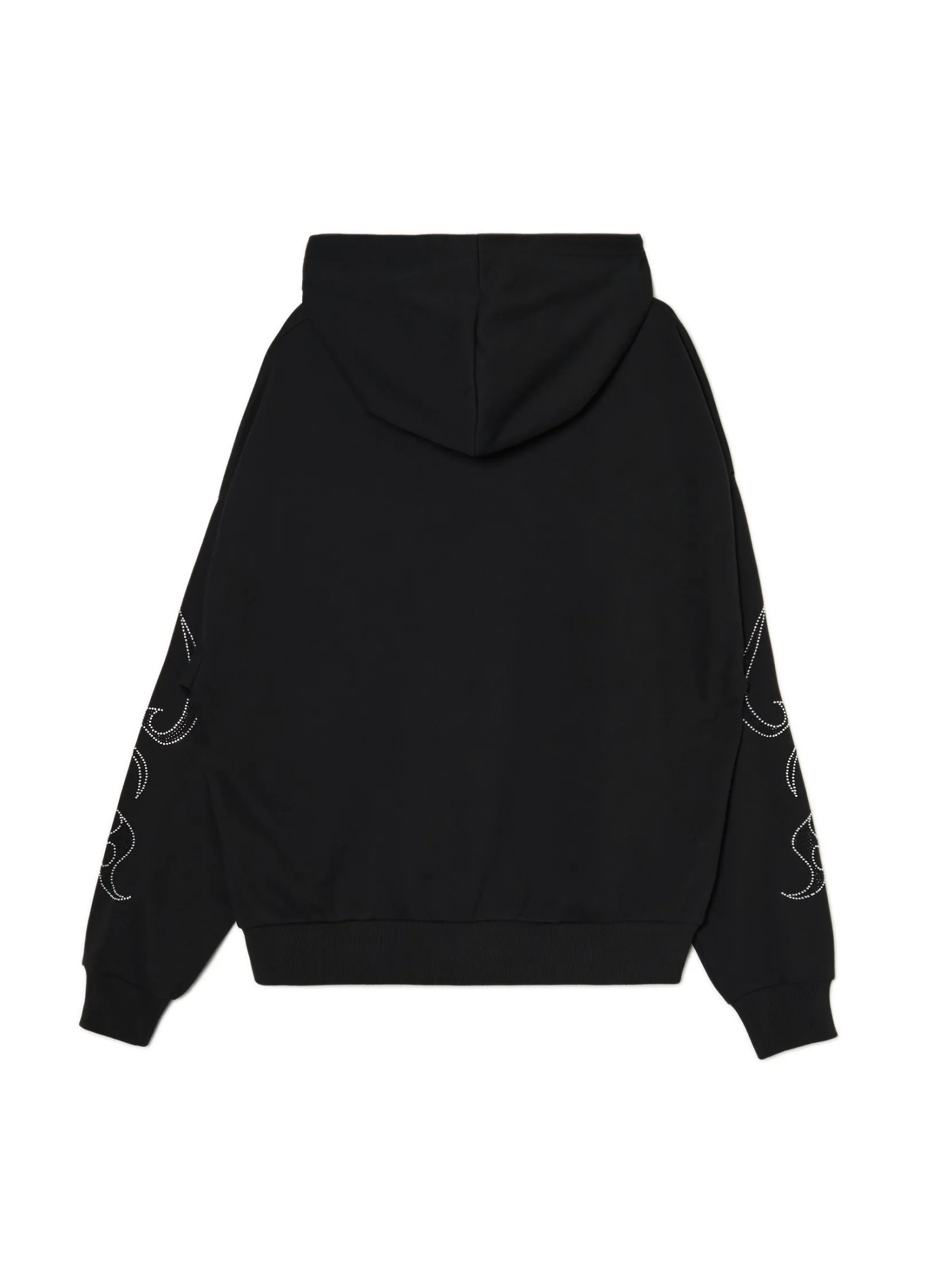 Sale Czarna rozpinana bluza z aplikacjami Bluzy