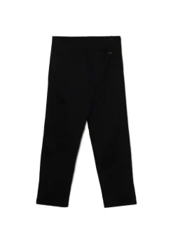 Discount Czarne bawełniane spodnie loose Spodnie