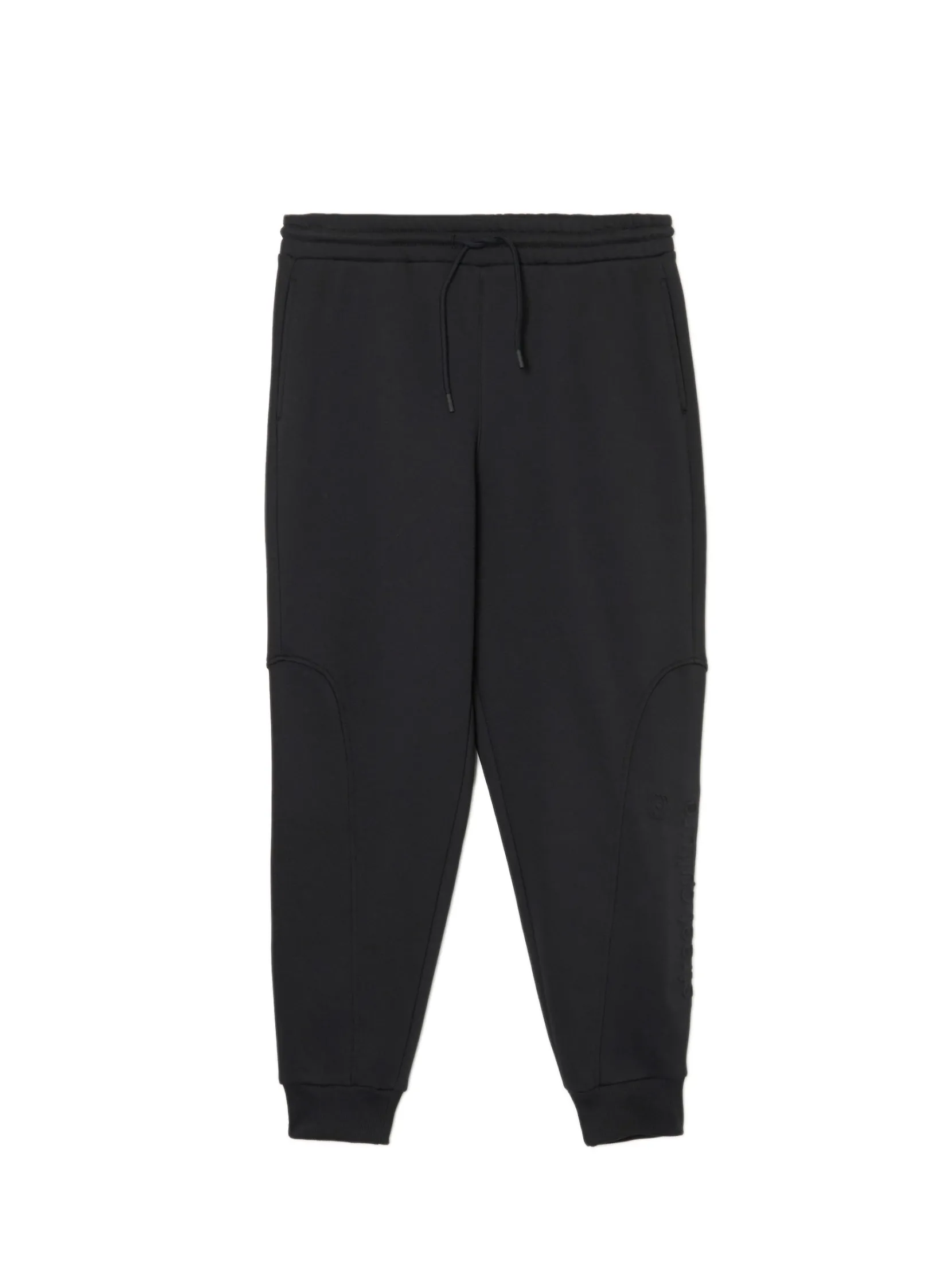 New Czarne dresowe joggery z nadrukiem na nogawce Spodnie