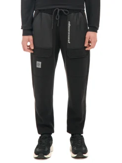 Sale Czarne dresowe joggery z efektem reflective Spodnie